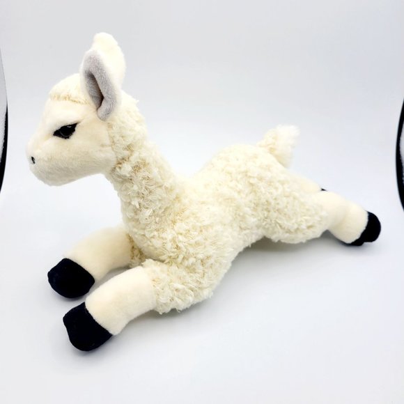 Aurora Cream Flopsie Llama Plush Small Realistic Stuffed Animal Zoo Farm 12" - Picture 2 of 10